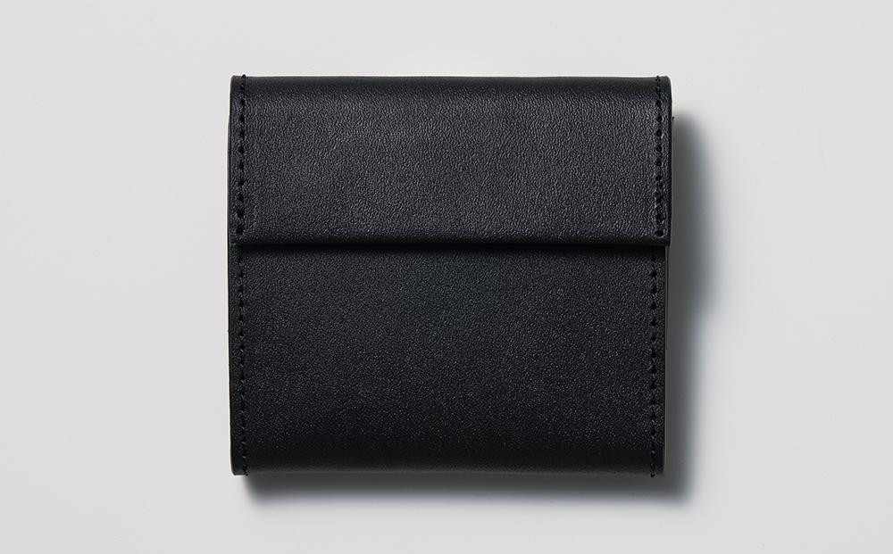 
【KENTO HASHIGUCHI】コンパクト財布 ブラック（leather half wallet black）
