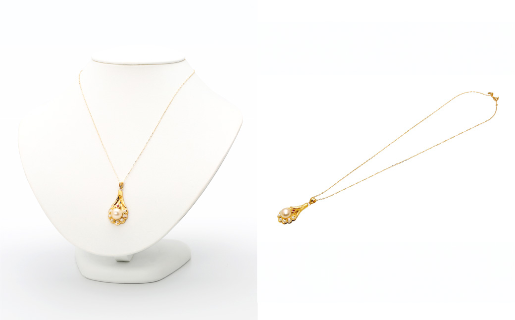 【数量限定】あこや真珠 (約9.5mm珠) ペンダント K18 イエローゴールド ／ ジュエリー アクセサリー パール 長崎県 長崎市 園田真珠