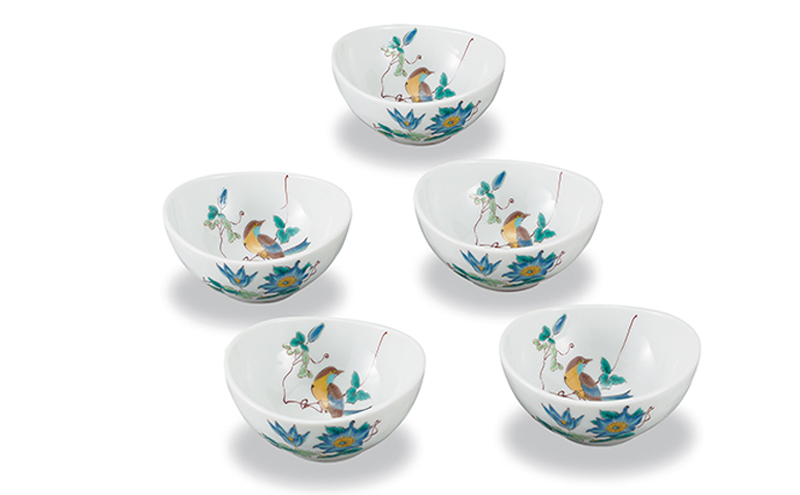 4号小鉢揃　花鳥 民芸品 工芸品 雑貨 食器 鉢皿 キッチン雑貨 キッチン用品 