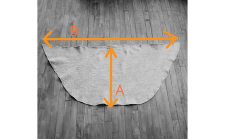 ウールフェルト ボタンショール【北海道美深】 茶×グレー