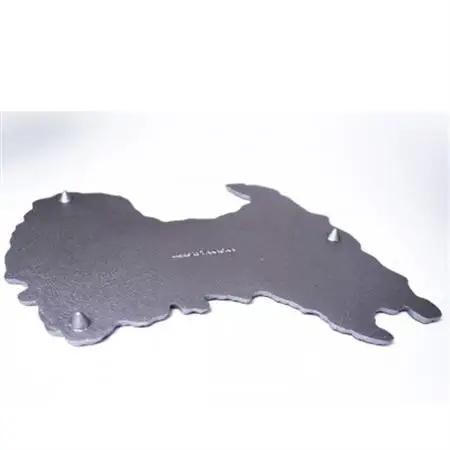 【高岡銅器】富山県プレート　銀_雑貨・日用品 皿・椀 食器 _【1562429】