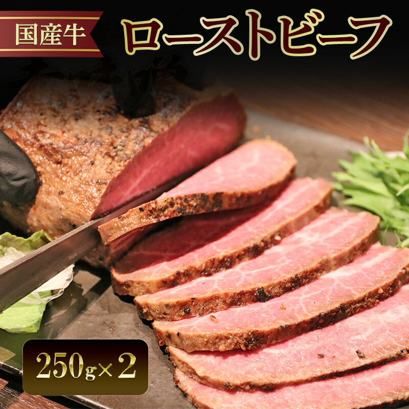 【ふるさと納税】国産牛ローストビーフ　250g×2| 牛肉 国産牛 オードブル 冷凍 惣菜 おかず 京都