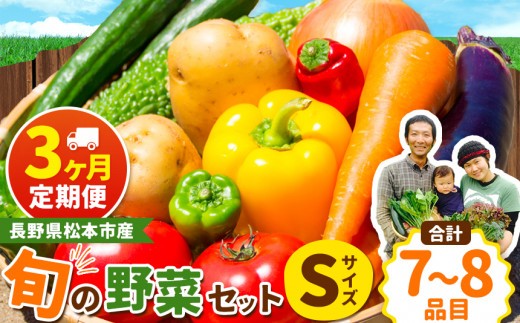 
                  【定期便3回】子育て農家の野菜セット（Sサイズ）農薬・化学肥料不使用 | 定期便 無農薬 野菜 やさい 長野県 松本市 信州産 ふるさと納税
                