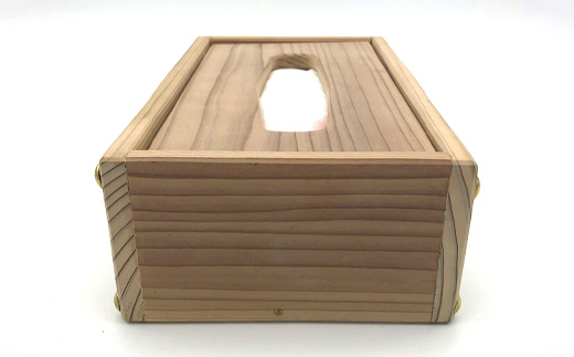 ティッシュケース（那賀町産杉）KT-9-1