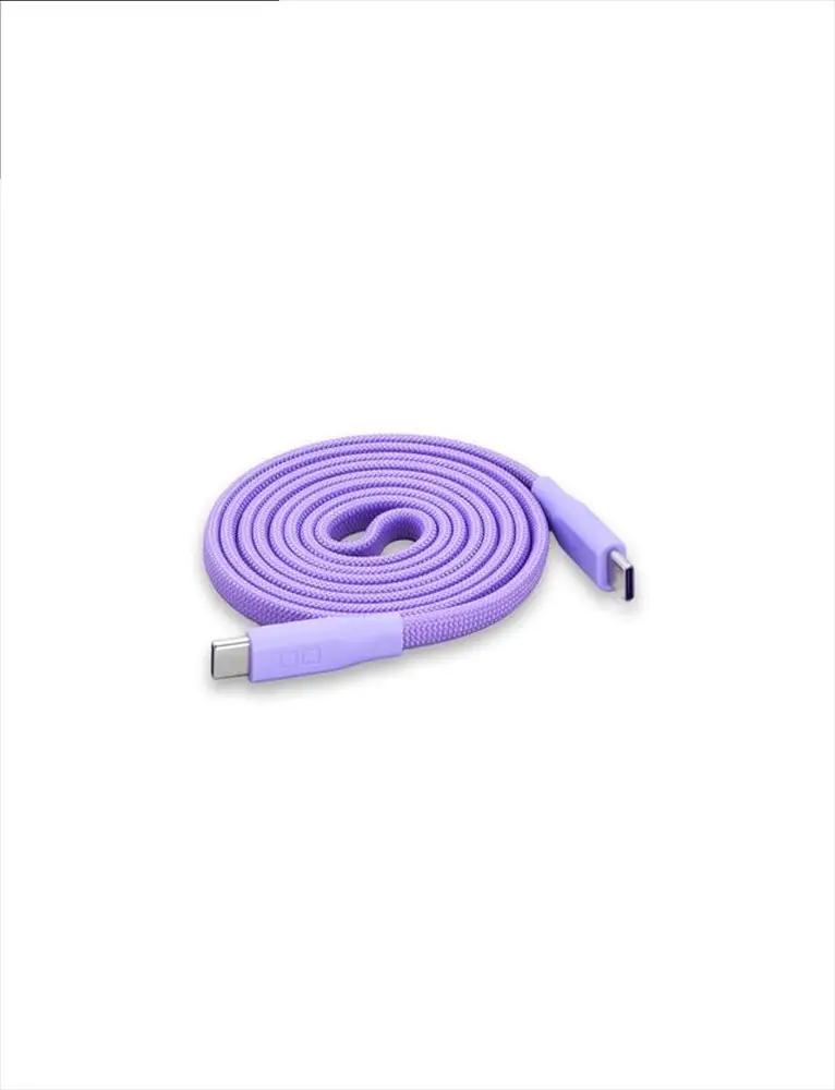 CIO ケーブル Mate Flat Spiral Cable CtoC Type-Cケーブル 充電 iPhone スマートフォン iPad パープル [3336]