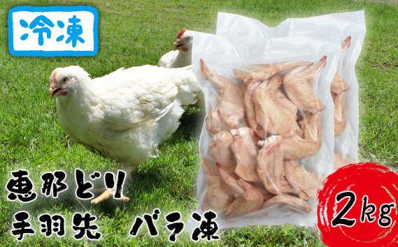 
冷凍　恵那どり　手羽先　バラ凍　2kg [No.922] ／ 鶏 お肉 とり 岐阜県
