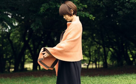 ストール CLEMATIS 接結カラフルストール ( たたきポケット・オレンジ・Fサイズ ) | レディース メンズ おしゃれ シンプル マフラー 秋冬 秋 冬 プレゼント ギフト 新潟県 五泉市 株