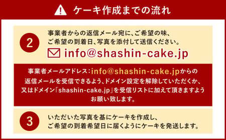 【生クリーム】 サプライズに最適！写真ケーキ5～8人用 6号サイズ