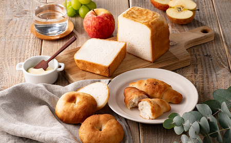 No.356 さやりん食パンのこなだもんパンセット ／ 米粉パン 米粉100％ 食パン ベーグル 塩パン パン詰め合わせ 食べ比べ 特別栽培米 有機栽培 甘み 旨味 大阪府