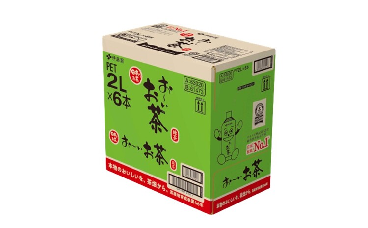 【12か月定期便】おーいお茶緑茶 2L×6本(合計12ケース)【伊藤園 お茶 緑茶 まとめ買い 箱買い 熱中症対策 水分補給】G5-J071333