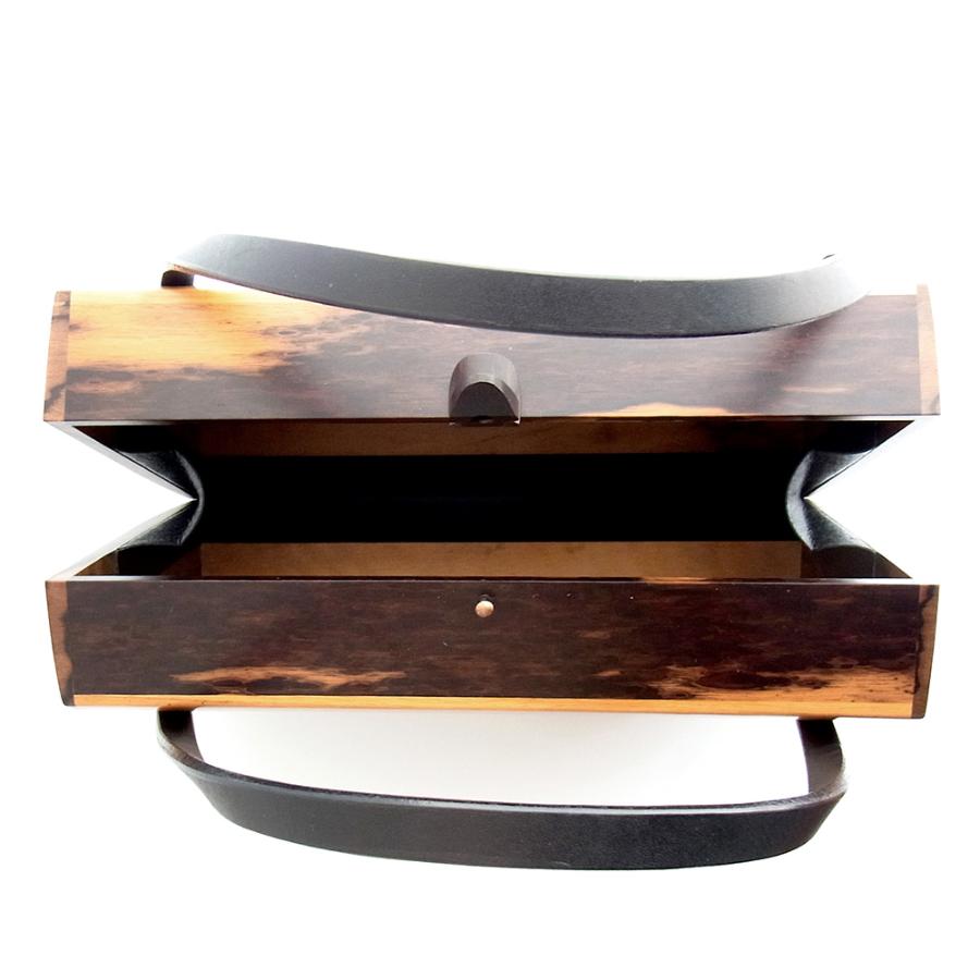 ＜熊野洞＞黒柿ボストンバッグ