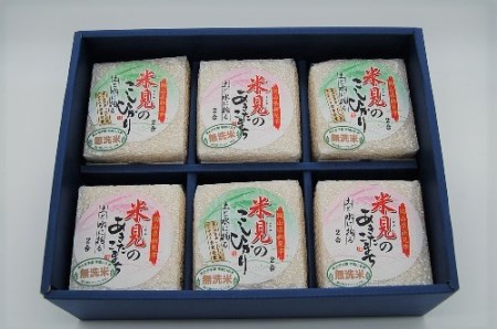 令和7年産 里山新見のめぐみ お米セット（2合×6個）