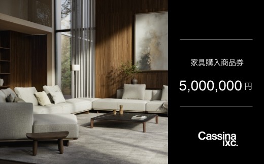 
            カッシーナ・イクスシー 500万円商品券 ｜ Cassina ixc. 家具購入商品券 商品チケット
          
