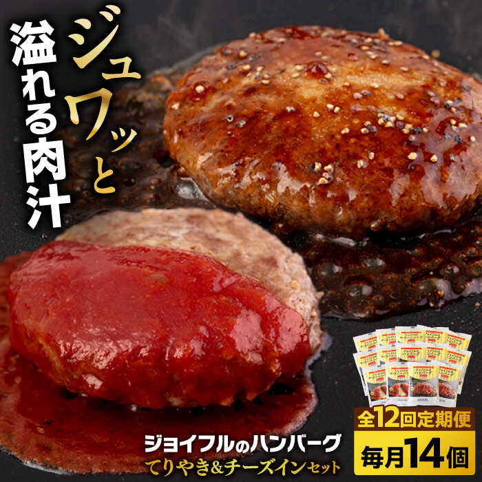 【ふるさと納税】【全12回定期便】ジョイフル ハンバーグ スペシャル 詰め合わせ 2種 14個 セット《築上町》【株式会社　ジョイフル】[ABAA077]