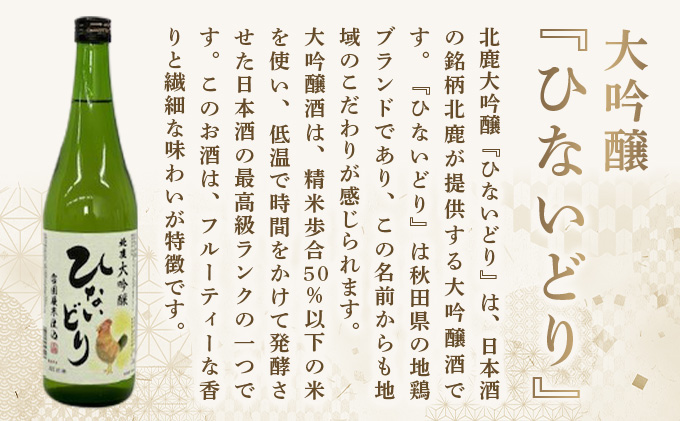 北鹿 大吟醸 ひないどり720ml 6本セット　125P4004