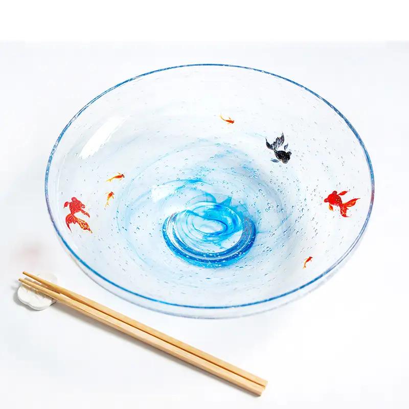 【ギフト用】大鉢「水光」＜ガラス作家 松尾具美＞ F6L-1270