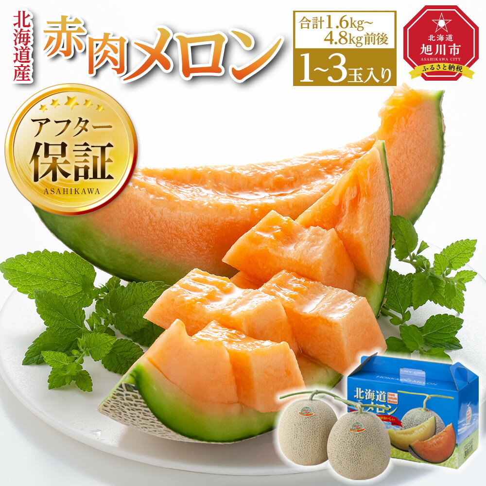 【ふるさと納税】【26年発送先行予約】北海道産赤肉メロン（2026年7月中旬から発送開始予定） | 赤肉 メロン 果物 フルーツ 糖度 お取り寄せ 旭川市 北海道ふるさと納税 北海道 送料無料