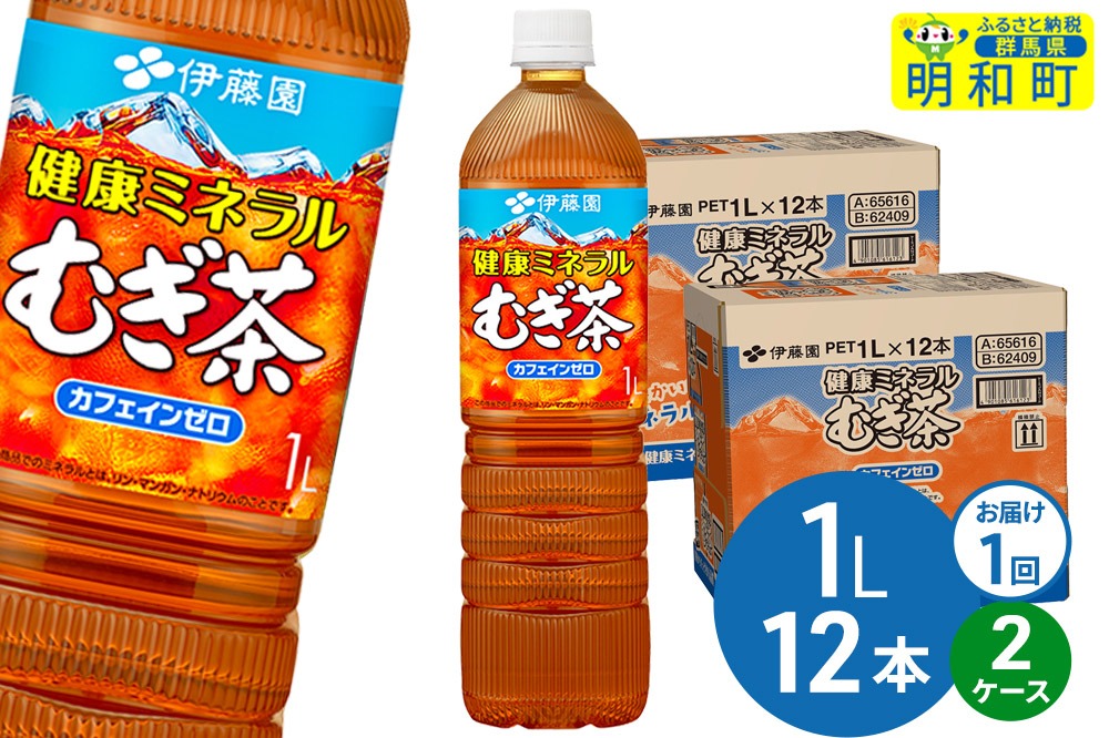 健康ミネラルむぎ茶 伊藤園 ＜1L×12本＞【2ケース】1回のみ [ふるさと納税 お茶 麦茶 ペットボトル 国産 伊藤園]|10_itn-352401