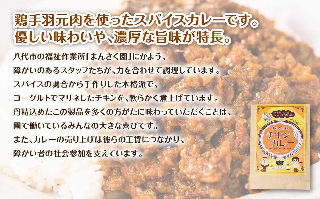 鶏手羽元肉を使用した、優しい味わいと濃厚な旨味のスパイスカレーです。