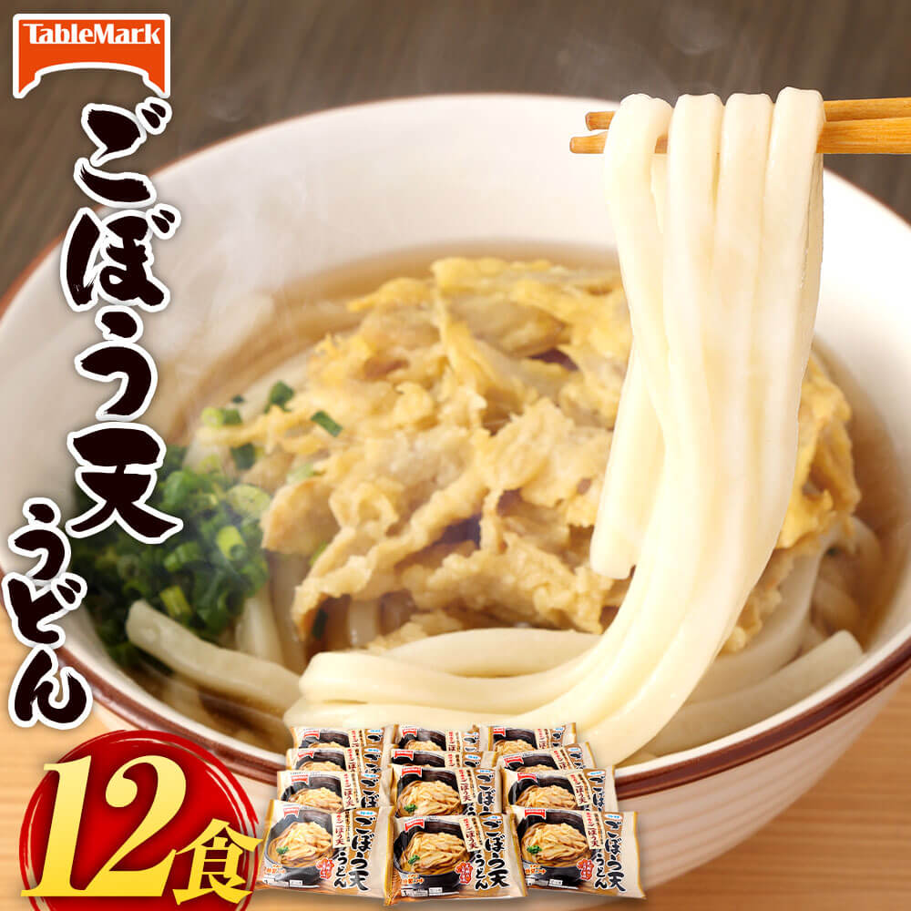 【ふるさと納税】カトキチ 具付き！ごぼう天うどん 合計12食 12袋 国産ごぼう 冷凍うどん ごぼ天 ゴボウ 天ぷら 小分け 麺類 うどん 冷凍食品 食品 グルメ 個包装 冷凍 送料無料