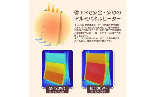 アルミパネルヒーターicoro（イコロ）50cmタイプ ブラウン（i-500BR）