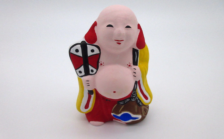 M-AD32.【長谷寺詣で人気の土産品】出雲人形　布袋さん（小）