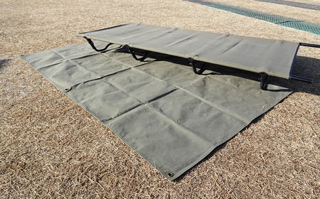 No.405 【フェス・キャンプに最適】帆布グランドシート ／ シート キャンプ用品 パラフィン加工 防水シート 敷物 幕 雨よけ ハトメ付き グランドマット 大阪府