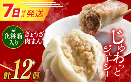 7日発送）【化粧箱】長崎ぎょうざ＆三代目肉まん[EAB072] 岩崎本舗 肉まん