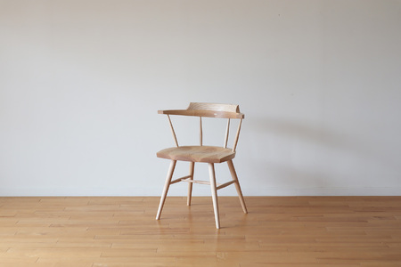 ヨンザーチェア タモ(1脚) 椅子 いす ダイニング チェア ハーフアーム 木製 国産 受注生産 【uj-CY011-B】【平山日用品店】