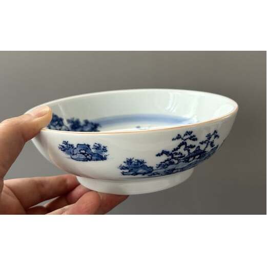 起山窯 山水絵スープ鉢 有田焼 食器 うつわ 器 丼 鉢 A15-263_イメージ5