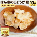 【ふるさと納税】ほんきのしょうが糖 天草レモン味 10個セット レモンピューレ ビート糖 れもん 檸檬 生姜 ショウガ ジンジャー 生姜好きな方専用 砂糖菓子 お菓子 おやつ スイーツ チャック付き クラフト袋入り 熊本県産 国産 九州 熊本県 合志市 送料無料