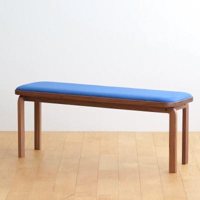 ふるさと納税 府中市 府中市の家具　コッコベンチ　ウォールナット材/生地:ラムース(マリンブルー)(組み立て式)