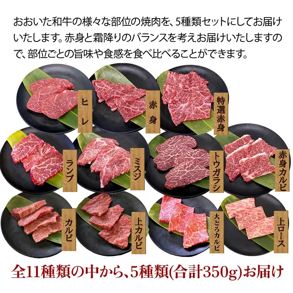 【訳あり 焼肉】おおいた和牛 食べ比べ焼肉 5種セット | 津久見市