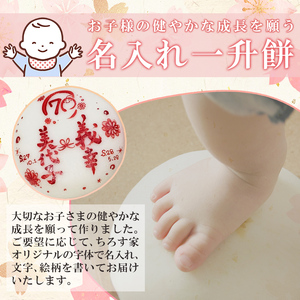 a953-A ＜先行予約受付中！2026年11月〜2027年5月末の間で発送対応＞名入れ一升餅(白)【ちろす家】姶良市 おもち 餅 背負い餅 餅踏み お祝い 1歳 男の子 女の子 誕生日 ベビー イベ