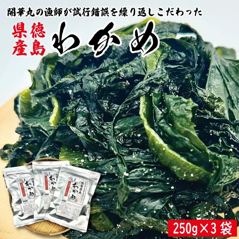 開華丸の漁師が試行錯誤を繰り返しこだわった徳島県産わかめ (250g×3袋) わかめ