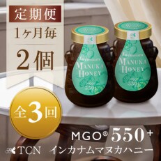 【毎月定期便】インカナム マヌカハニー【MGO550+】500g×2個　全3回