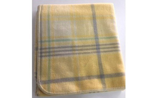 
                  素敵なウール毛布 チェック(レディースサイズ：イエロー)[0407]
                