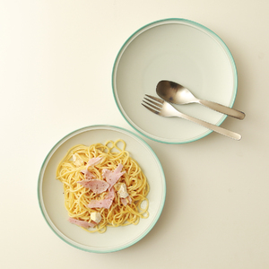 ポトペリー　フロスト　ペアパスタプレート　　カラー：GREEN　