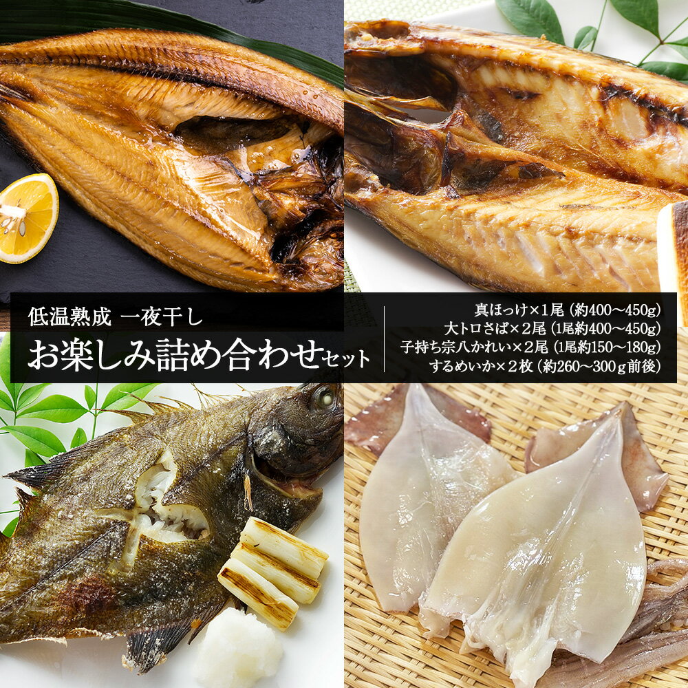 【ふるさと納税】低温熟成 一夜干し お楽しみ 詰め合わせ熟成 干物 一夜干し さば 鯖 ほっけ ホッケ 法華 かれい カレイ 鰈 いか イカ 烏賊 加工品 魚介類 北海道 北海道ふるさと納税 白老 ふるさと納税 北海道