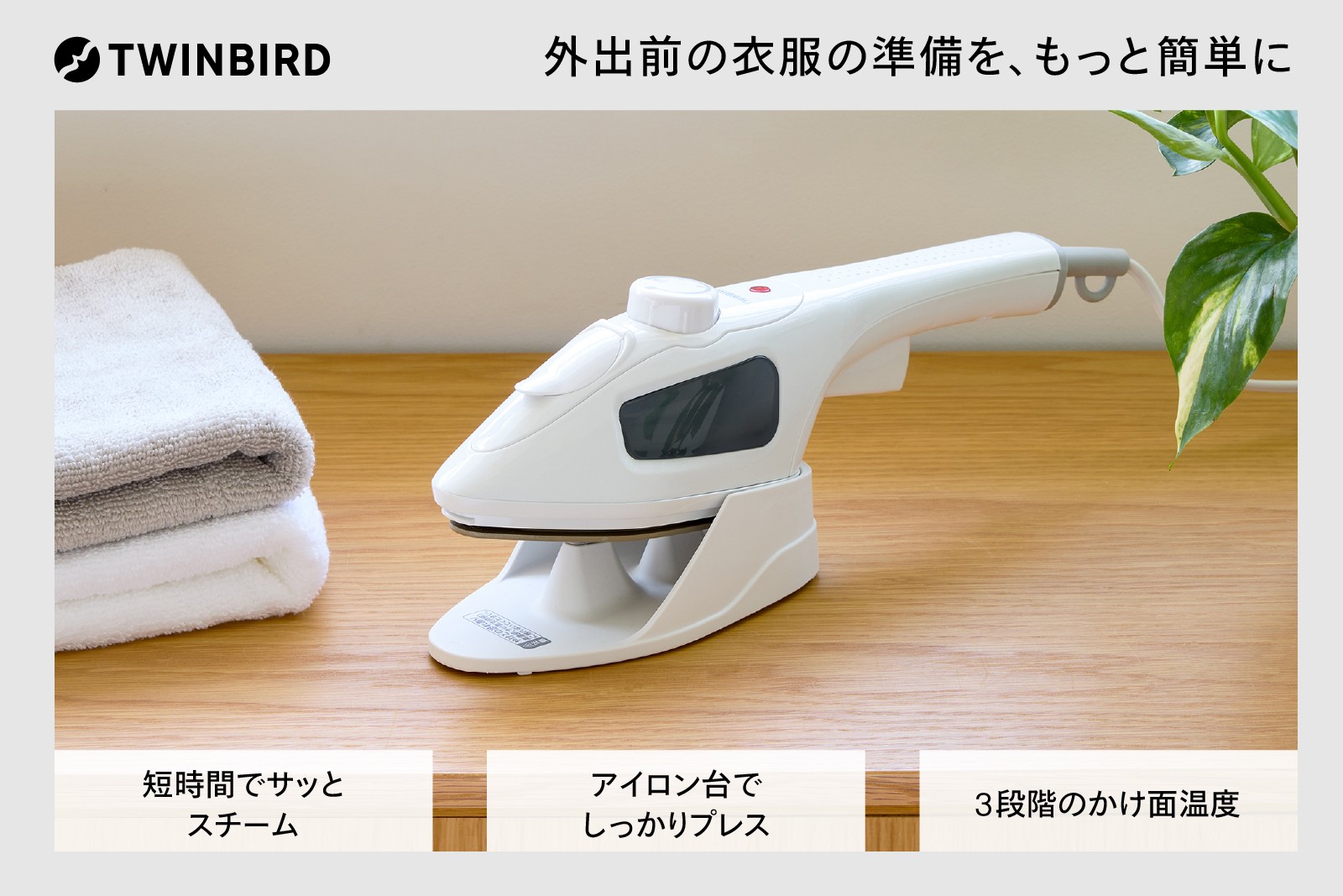 
            ツインバード ハンディアイロン & スチーマー (SA-4099W)
          