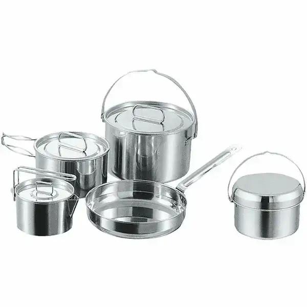 [キャプテンスタッグ] ラグナ ステンレスクッカーLセット キャンプ アウトドア用品