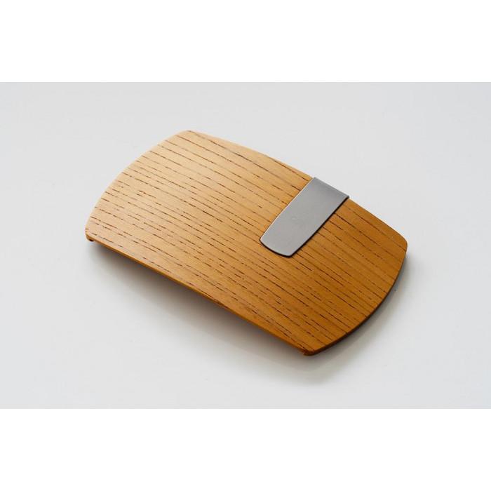 【ふるさと納税】【百年物語プロジェクト】電子マネークリップ　ケヤキ『ナチュラル』