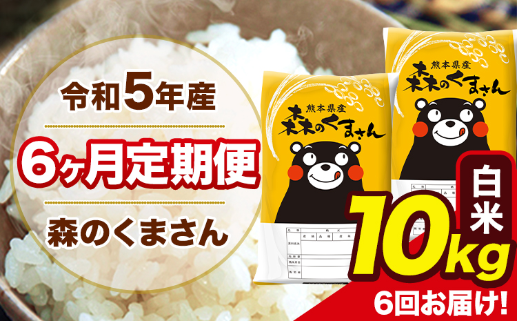令和5年産 森のくまさん 【6ヶ月定期便】  米 白米 《お申し込み月の翌月から出荷開始》 10kg (5kg×2袋) 計6回    ---mk5tei_71000_10kg_mo6num1_ng_h---