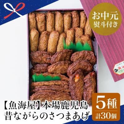 ふるさと納税 南さつま市 【お中元ギフト】【本場鹿児島】昔ながらのさつまあげ 5種 計30個