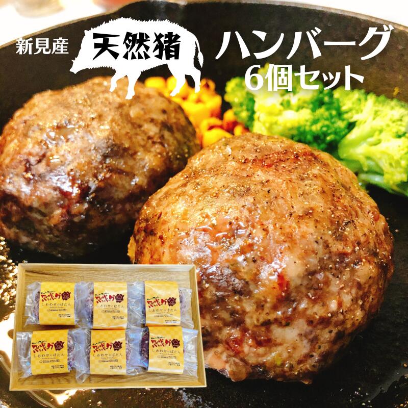 【ふるさと納税】猪 イノシシ いのしし ジビエ 猪肉 牡丹肉 天然猪 ハンバーグ 6個 セット 130g おすすめ 人気 詰め合せ 猪肉 ぼたん肉 手ごね 手作り 冷凍 ジューシー ボリューム スパイス スパイシー おつまみ BBQ ギフト お中元 お歳暮 贈り物 お祝い 取り寄せ