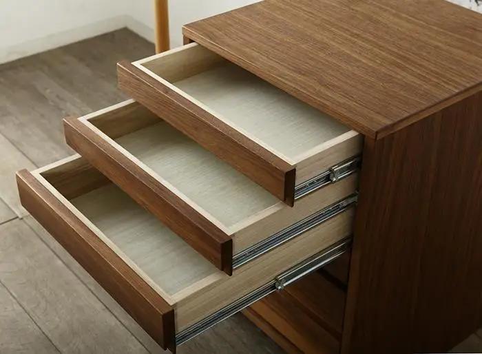 大川家具 レフライン 50cm サイドチェスト 収納タンス 天然木 ウォールナット 野中木工所