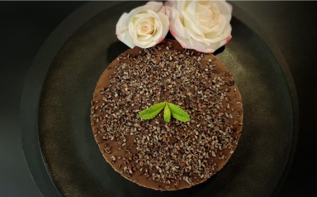 植物性100％ Vegan Raw Cake Chocolate（チョコレート／Lサイズ）☆お砂糖・小麦粉・乳製品不使用のスイーツ ヴィーガンローケーキ 吉野ヶ里町/Dondonyokunaru [F