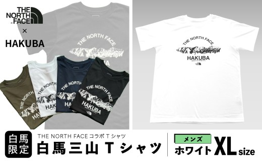 THE NORTH FACE「白馬三山 Tシャツ」メンズXL　ホワイト【P0550496_M_XL_WH】