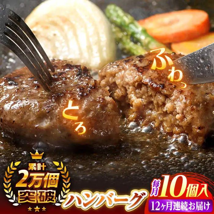 【全12回定期便】ハンバーグ 10個入ふわとろハンバーグ ご自宅用 [YF08] 