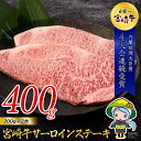 【ふるさと納税】宮崎牛 サーロイン ステーキ 200g×2 合計400g [ハツトリー 宮崎県 美郷町 31aw0007] 牛肉 冷凍 内閣総理大臣賞受賞 国産 黒毛和牛 宮崎県産 ブランド牛 送料無料 BBQ バーベキュー キャンプ ギフト 贈り物 プレゼント